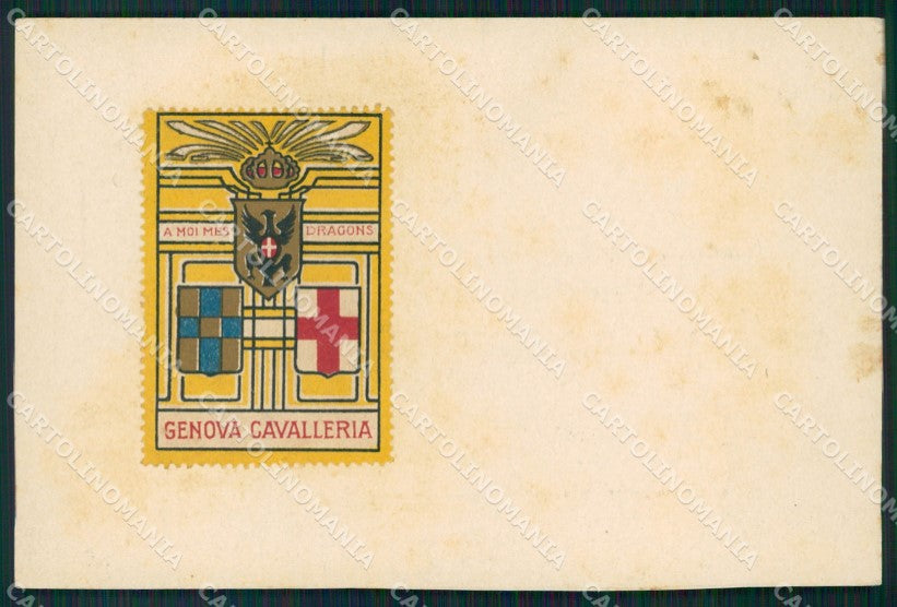 Militari Pubblicitaria Milano IV Reggimento Genova Cavalleria cartolina XF2054 – fronte