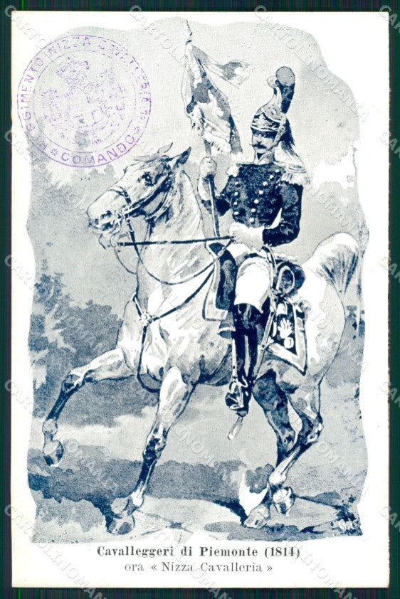 Militari Reggimentali I Reggimento Nizza Cavalleria cartolina XF2083 – fronte
