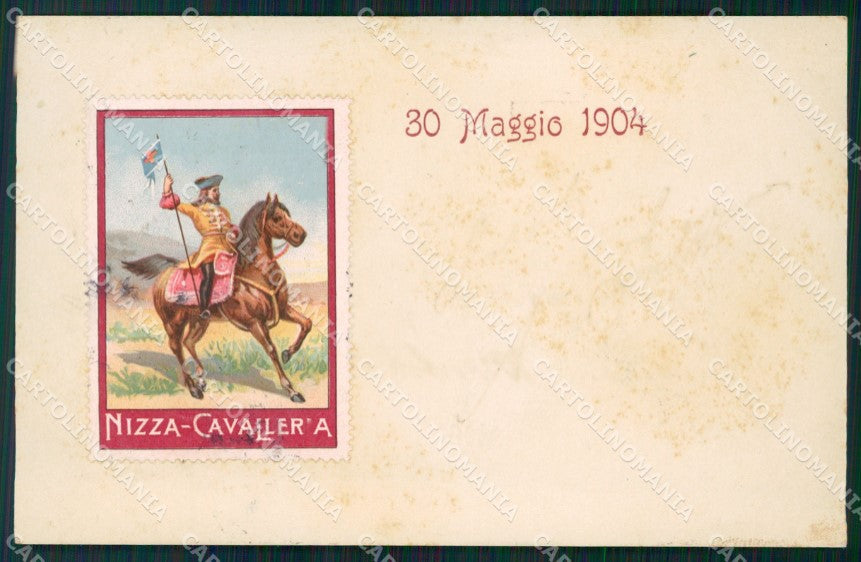 Militari Reggimentali I Reggimento Nizza Cavalleria ABRASA cartolina XF2094 – fronte