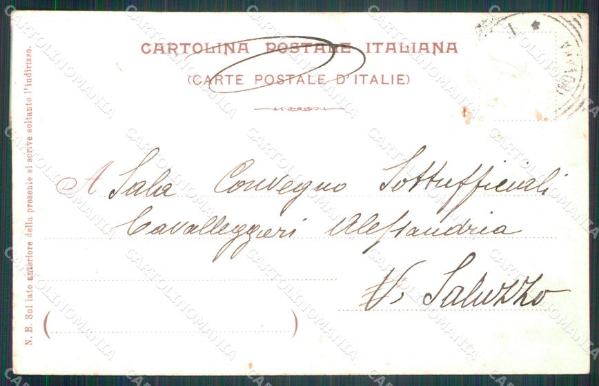 Militari V Reggimento Lancieri Novara Dragoni Piemonte ABRASA cartolina XF2105 – retro
