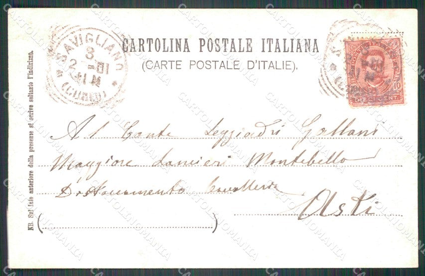 Reali VI Lancieri Aosta Savoia Umberto I Foto ABRASA cartolina XF2121 – retro