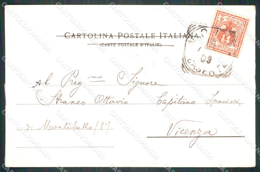 Militari Reggimentali VI Lancieri di Aosta Savoia Umberto I cartolina XF2125 – retro