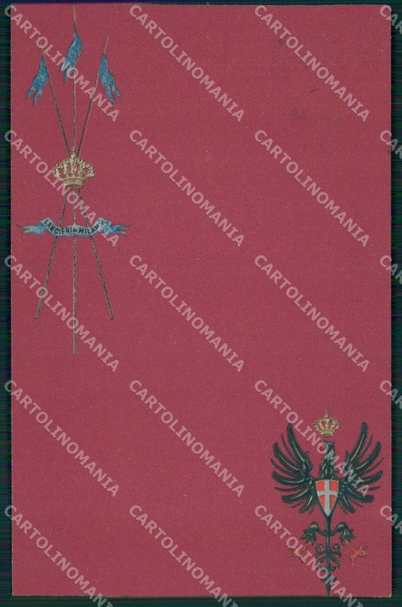 Militari Reggimentali VII Lancieri di Milano cartolina XF2162 – fronte