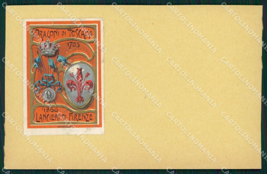 Militari Reggimentali IX Lancieri di Firenze Dragoni di Toscana cartolina XF2195 – fronte