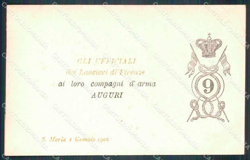 Militari IX Lancieri Firenze Ponte Versa 1906 Origo cartolina XF2205 – retro