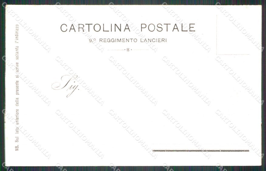 Militari Reggimentali IX Lancieri di Firenze Petropoli cartolina XF2213 – retro