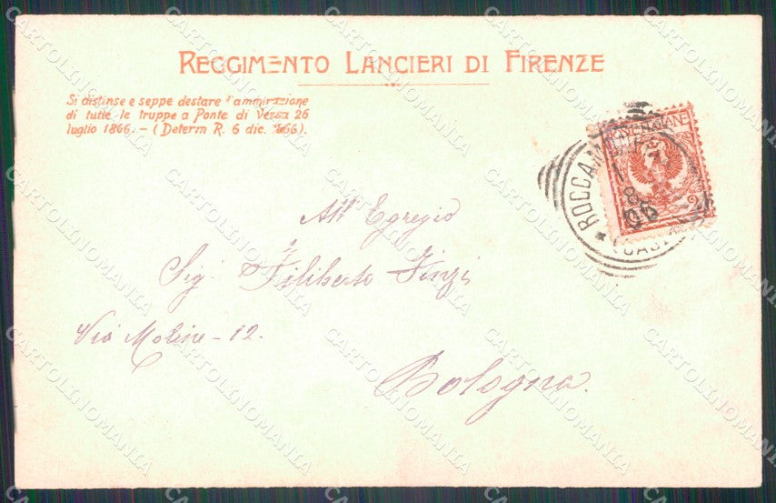 Militari Reggimentali IX Lancieri di Firenze Inno Spartito cartolina XF2230 – retro