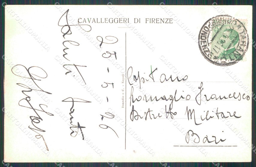 Militari Reggimentali IX Lancieri di Firenze PIEGHINA cartolina XF2231 – retro