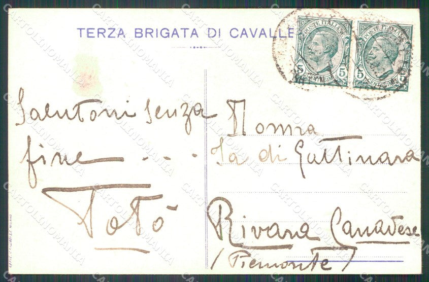 Militari X Lancieri di Vittorio Emanuele II Zenson 1918 Piave cartolina XF2246 – retro