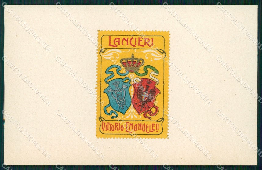 Militari Reggimentali X Lancieri di Vittorio Emanuele II cartolina XF2265 – fronte