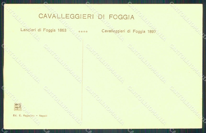 Militari XI Reggimento Cavalleggeri di Foggia Gazoldo cartolina XF2275 – retro