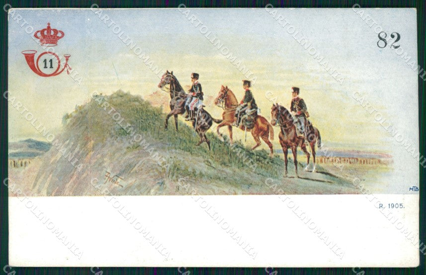 Militari XI Reggimento Cavalleggeri di Foggia serie 82 cartolina XF2288 – fronte