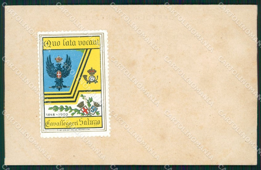 Militari Reggimentali XII Reggimento Cavalleggeri di Saluzzo cartolina XF2322 – fronte