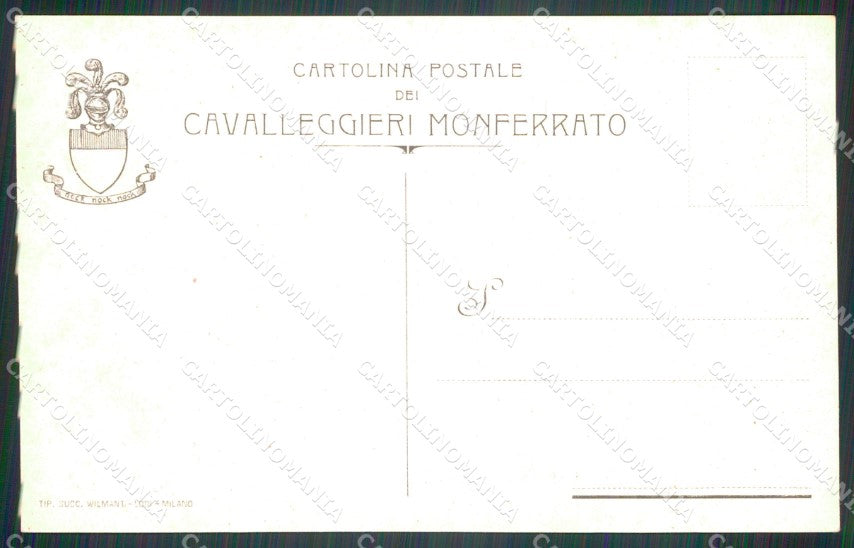 Militari XIII Cavalleggeri di Monferrato Agogna Torrente cartolina XF2336 – retro
