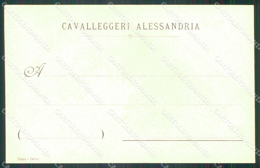 Militari XIV Reggimento Alessandria Cavalleria Sarda Crimea cartolina XF2353 – retro