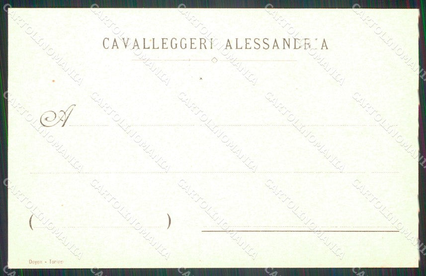 Militari XIV Reggimento Alessandria Cavalleria Sarda Crimea cartolina XF2354 – retro