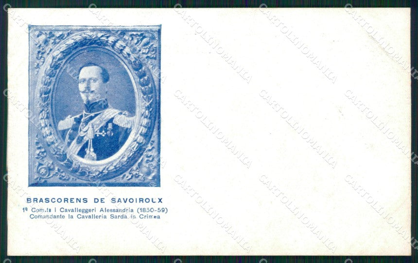 Militari XIV Reggimento Alessandria Cavalleria Sarda Crimea cartolina XF2355 – fronte