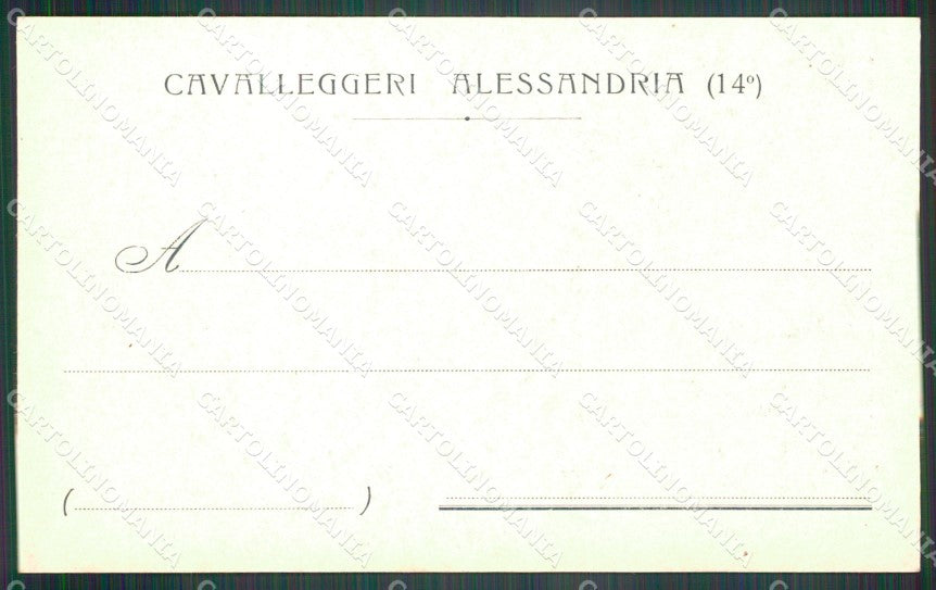 Militari XIV Reggimento Alessandria Cavalleria Sarda Crimea cartolina XF2355 – retro