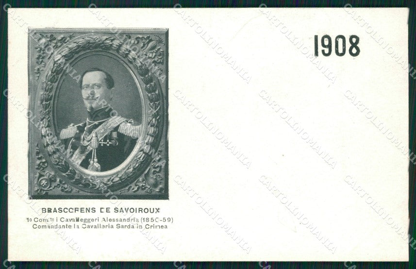 Militari XIV Reggimento Alessandria Cavalleria Sarda Crimea cartolina XF2356 – fronte