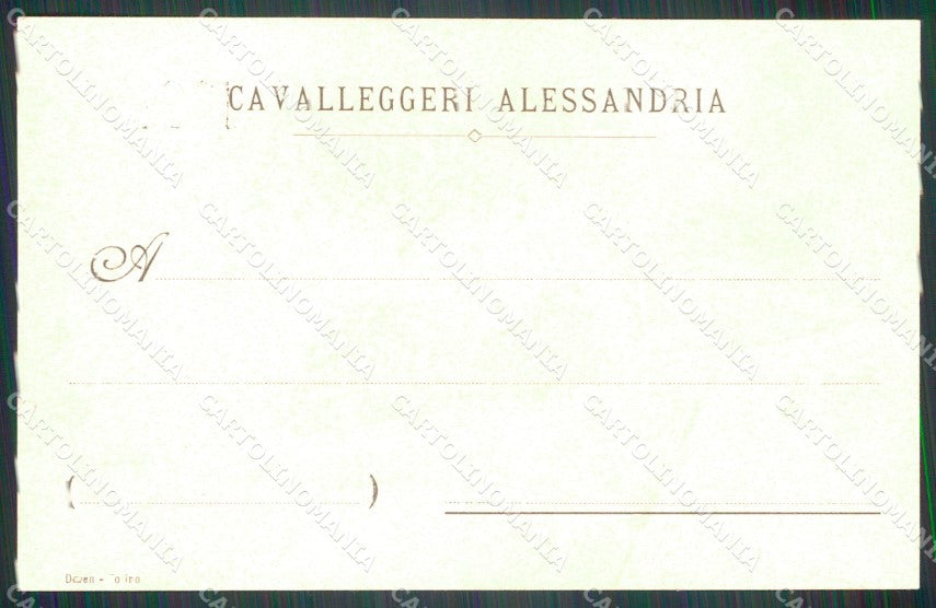 Militari XIV Reggimento Alessandria Cavalleria Sarda Crimea cartolina XF2356 – retro
