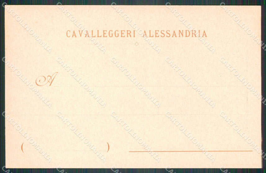 Militari XIV Reggimento Alessandria Cavalleria Sarda Crimea cartolina XF2357 – retro