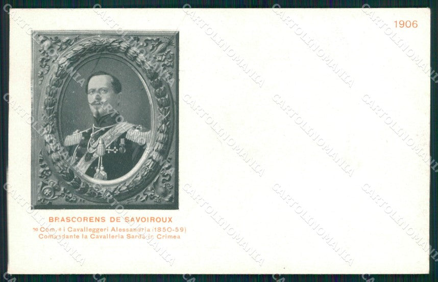 Militari XIV Reggimento Alessandria Cavalleria Sarda Crimea cartolina XF2359 – fronte