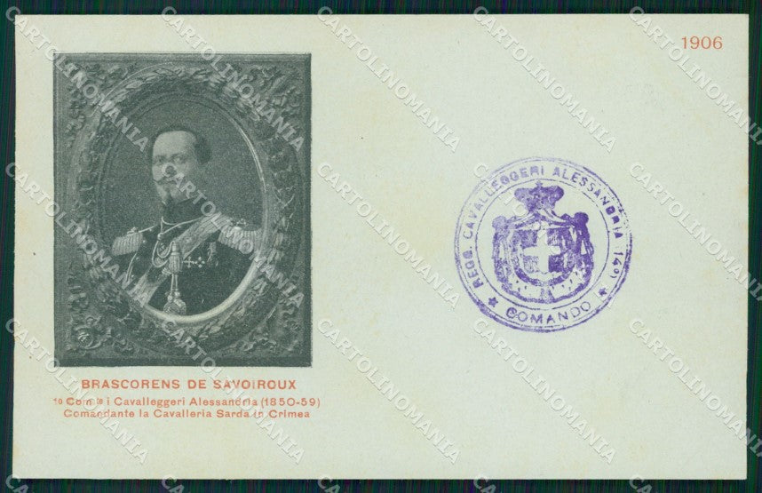 Militari XIV Reggimento Alessandria Cavalleria Sarda Crimea cartolina XF2360 – fronte