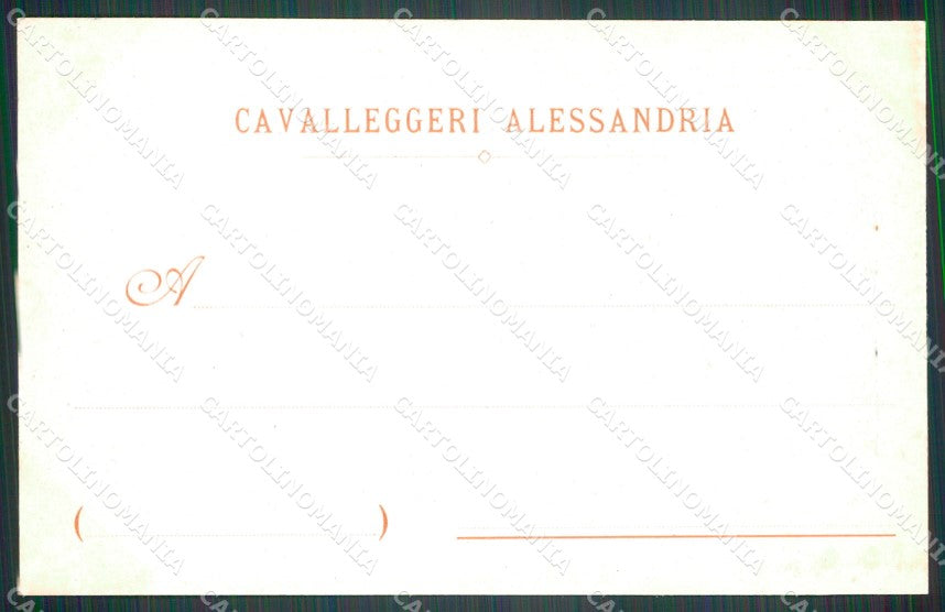 Militari XIV Reggimento Alessandria Cavalleria Sarda Crimea cartolina XF2360 – retro