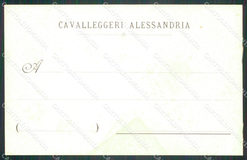 Militari XIV Reggimento Alessandria Cavalleria Sarda Crimea cartolina XF2362 – retro