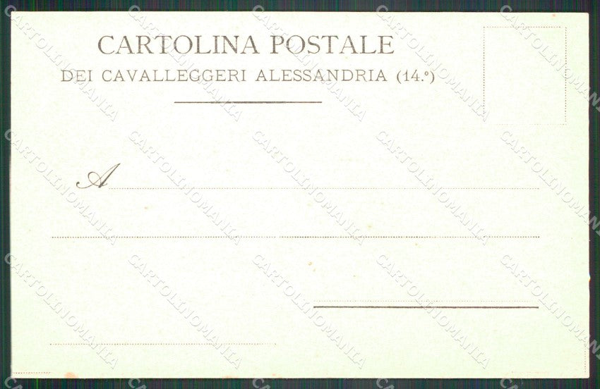 Militari XIV Reggimento Cavalleggeri di Alessandria Custoza cartolina XF2365 – retro