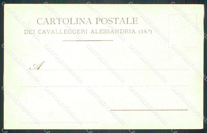 Militari XIV Reggimento Cavalleggeri di Alessandria Custoza cartolina XF2366 – retro