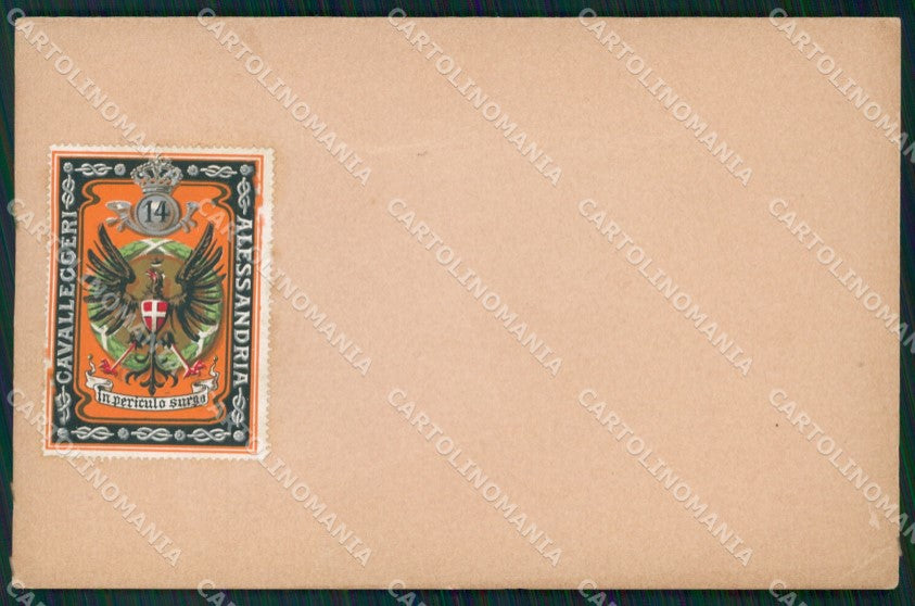 Militari XIV Reggimento Cavalleggeri di Alessandria cartolina XF2375 – fronte