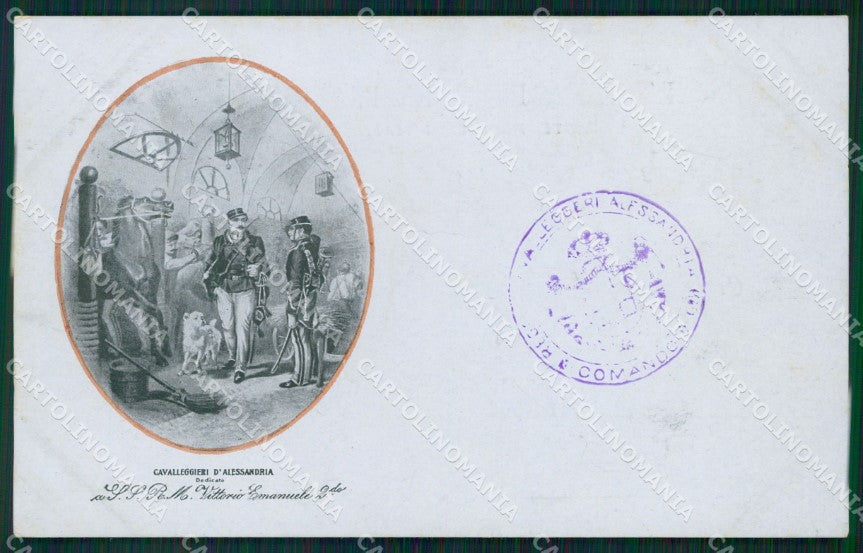 Militari XIV Reggimento Cavalleggeri di Alessandria cartolina XF2392 – fronte