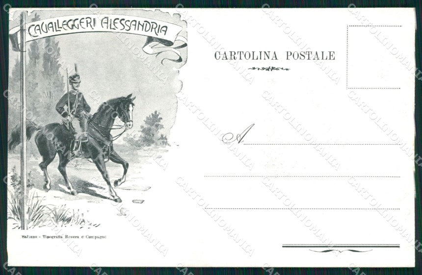 Militari XIV Reggimento Cavalleggeri di Alessandria cartolina XF2421 – fronte