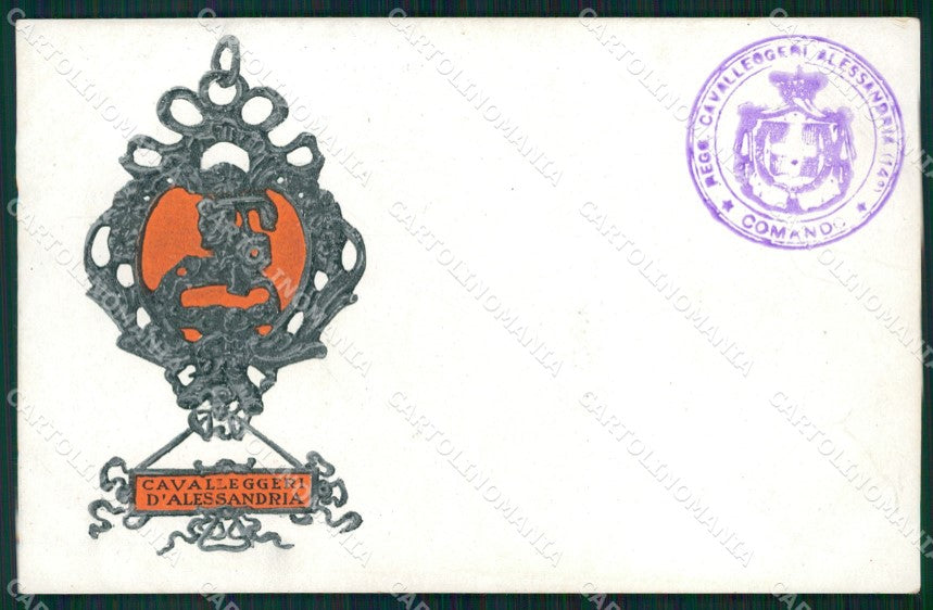 Militari XIV Reggimento Cavalleggeri di Alessandria cartolina XF2427 – fronte