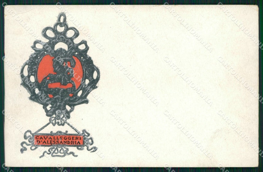 Militari XIV Reggimento Cavalleggeri di Alessandria cartolina XF2428 – fronte
