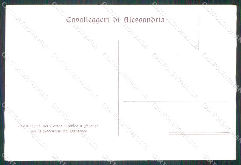 Militari XIV Reggimento Cavalleggeri di Alessandria Firenze cartolina XF2429 – retro