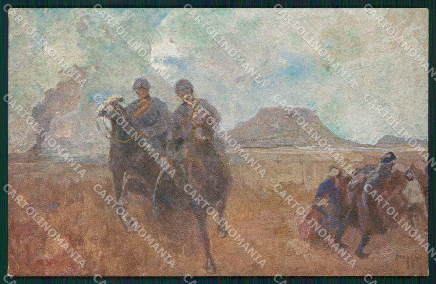 Militari XIV Reggimento Cavalleggeri di Alessandria cartolina XF2437 – fronte