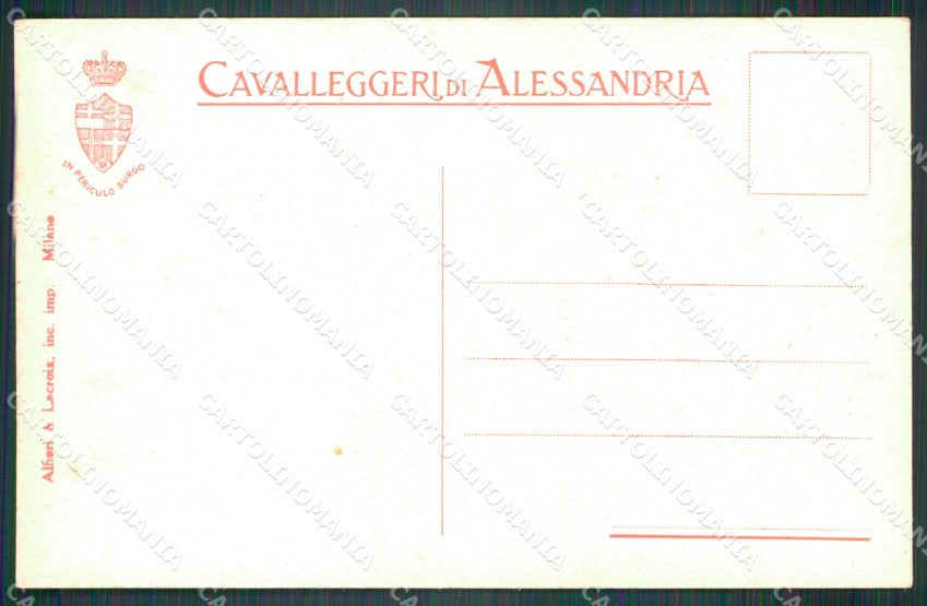 Militari XIV Reggimento Cavalleggeri di Alessandria cartolina XF2437 – retro