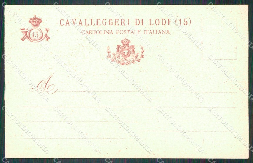 Militari XV Reggimento Cavalleggeri di Lodi cartolina XF2445 – retro