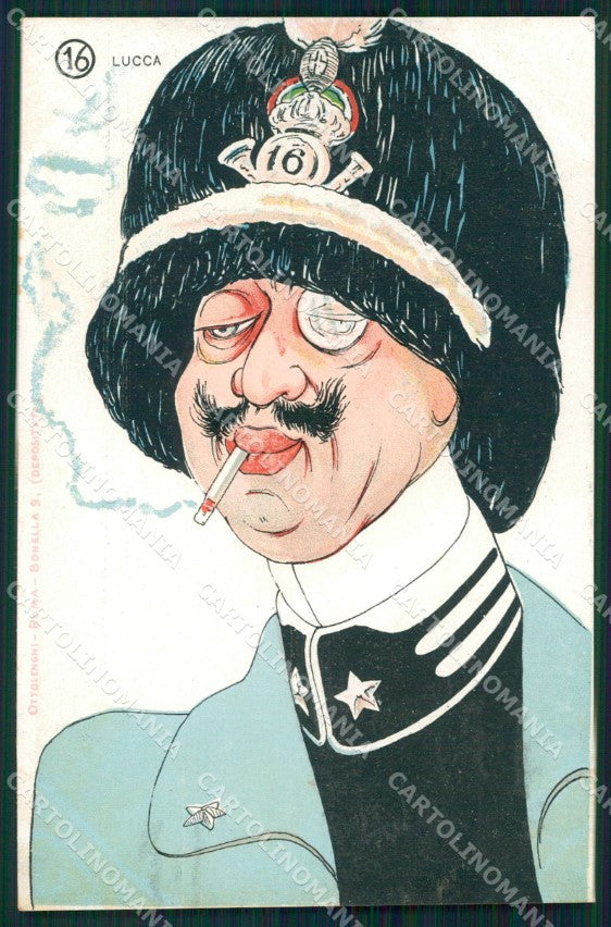 Militari XVI Reggimento Cavalleggeri di Lucca cartolina XF2449 – fronte