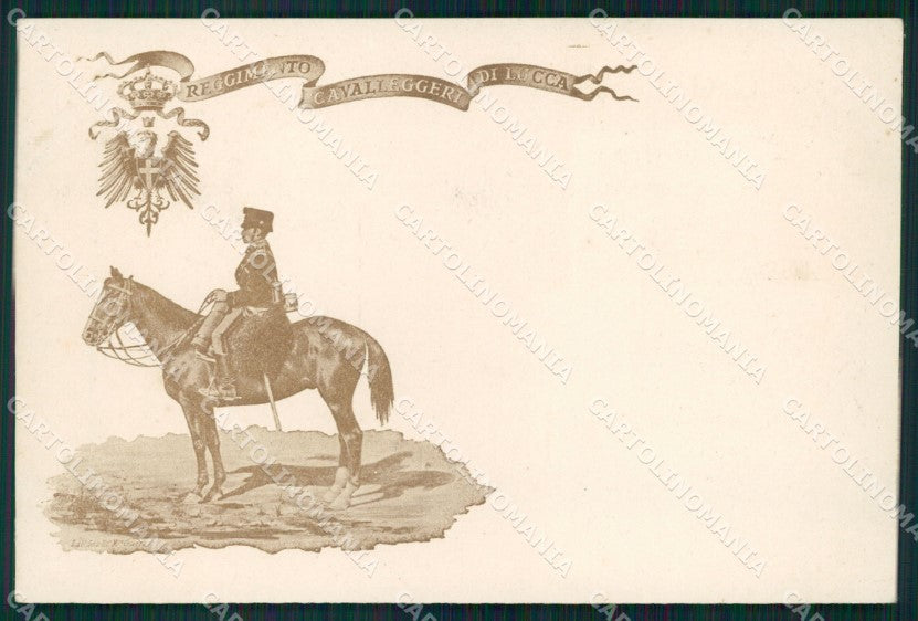 Militari XVI Reggimento Cavalleggeri di Lucca cartolina XF2461 – fronte