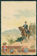Militari XVII Reggimento Cavalleggeri di Caserta PIEGHE cartolina XF2467 – fronte