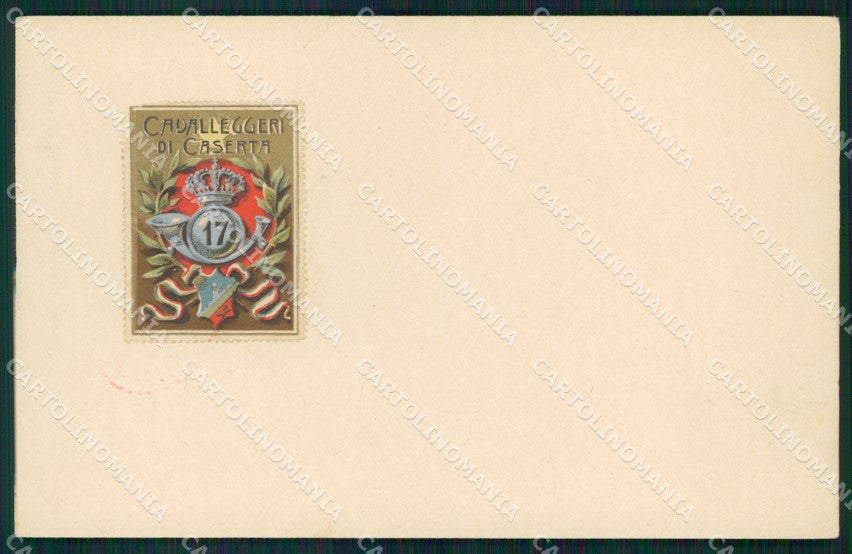 Militari XVII Reggimento Cavalleggeri di Caserta cartolina XF2472 – fronte