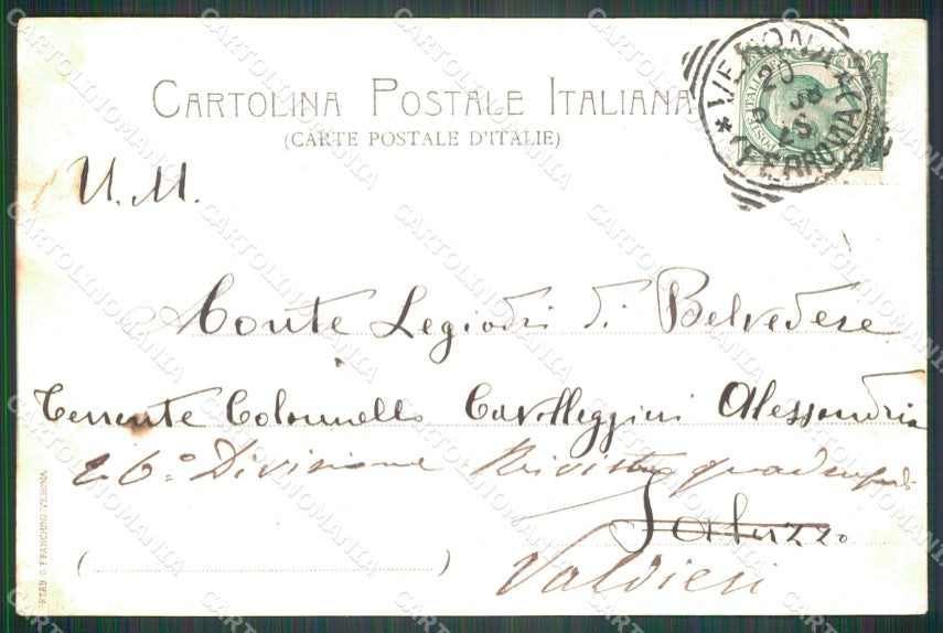 Militari XVIII Reggimento Cavalleggeri Piacenza Ussari ABRASA cartolina XF2481 – retro