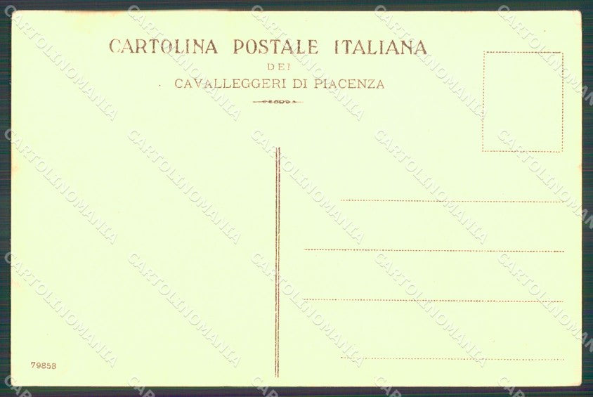 Militari XVIII Reggimento Cavalleggeri di Piacenza Ussari cartolina XF2488 – retro