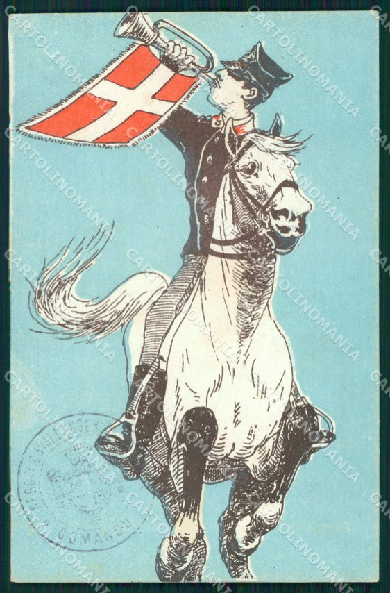 Militari Reggimentali XXIV Reggimento Cavalleggeri di Vicenza cartolina XF2506 – fronte