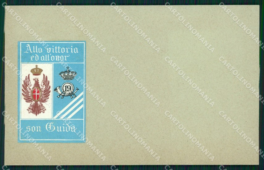 Militari XIX Reggimento Cavalleggeri Guide cartolina XF2509 – fronte