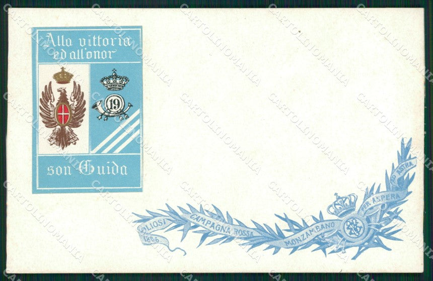 Militari XIX Reggimento Cavalleggeri Guide cartolina XF2511 – fronte