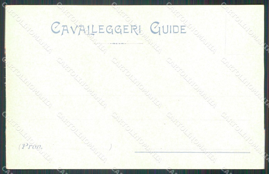 Militari XIX Reggimento Cavalleggeri Guide cartolina XF2511 – retro